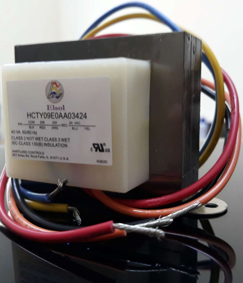 ELSOL HARTLAND CONTROLS USA TRANSFORMER 40VA 1PH 208240VAC24V 5060Hz