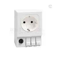 STEGO, ELECTRICAL SOCKET, SD 035, DIN RAIL, 250V AC, 6.3 A, WITH FUSE, ITALY STANDARD, IP 20, 03505.0-00