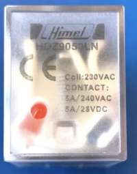 HIMEL PLUG IN RELAY 11PIN 12VDC 5A 3C/O WITH LED HDZ9053DLJR
