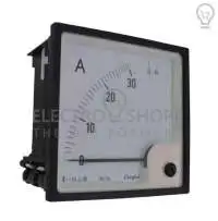 ZIEGLER, ANALOG AMMETER, 72x72mm, 30/5A, x2, 60A, CL 1.5, 90 DEG, EQ72