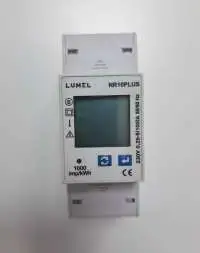 LUMEL, ENERGY METER, 1 PHASE, DIN RAIL MOUNT, DIRECT CONNECTED 100A, VOLTAGE I/P: 230V L-N, SELF POWERED, WITH RS485, 2 PULSE OUTPUTS, OLD NR10, NR10PLUS M0