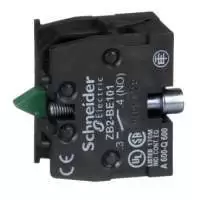 SCHNEIDER ELECTRIC, CONTACT BLOCK, CONTACT 1NO, FRONT MOUNTING, SPRING RETURN, ZB2BE101