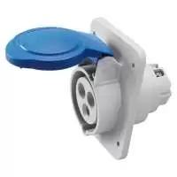 GEWISS, FLUSH-MOUNTING SOCKET-OUTLET, 32A, COLOR BLUE, 2P+E, IP DEGREE: IP44/IP54, RATED VOLTAGE: 200 - 250V, GW62216H