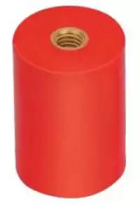 POWERMAT, CYLINDRICAL INSULATOR, HEIGHT: 50mm, M12, R: 50mm, DMC, RED, MS INSERT, CY 5050 M12
