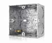 ALFANAR GI Metal Switch Back Box 3x3 70x70x35mm with 1.1mm thickness and Brass Earth and Adjustable Lugs 30-BS120707D