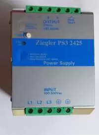 ZIEGLER, DC POWER SUPPLY, 3 PHASE, I/P: 400-500V AC, O/P: 24V DC, 25 A, PS3 2425