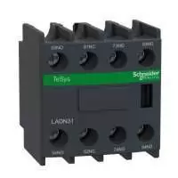 SCHNEIDER ELECTRIC, AUXILIARY CONTACT BLOCK, 3NO+1NC, FRONT MOUNT, 10A, 690V AC, LADN31