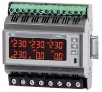 LUMEL LCD Digital 3-Phase Power Monitoring Network Meter Rail Mounted with RS-485 Interface, USB N43