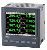 LUMEL LED Digital 3-Phase Power Network Analyzer -  Configurable Measurement of 54 Parameters LCD Display with Recording, Graphical Screen, with Ethernet RS-485 ND30