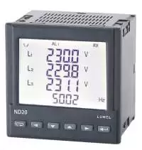 LUMEL LED Digital 3-Phase Power Network Analyzer 1-ph/3-ph, LCD Display, 1 Relay, 1 Pulse Output,  with RS-485 ND20