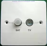 Tenby - Socket TV and Satelite Socket White 738053  7853