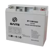 SAITE, VRLA AGM BATTERY, VOLTAGE 12V, CAPACITY_20HR 18AH, STANDARD TERMINAL F13, BT-12M18AC