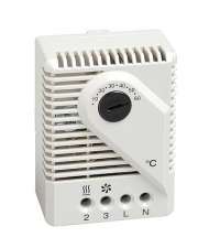 STEGO, MECHANICAL THERMOSTAT, FZK 011, DIN RAIL MOUNT, DUAL CONTACT NC+NO, 40 TO 140 DegF, 230V AC, IP 20, 01170.0-01