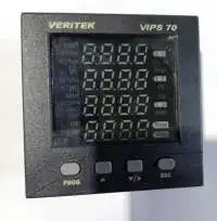 VERITEK, POWER ANALYZER, LED DISPLAY, CLASS 0.5, 90-270V AC/DC, 50/60 Hz, WITH RS485, RELAY O/P, 3Phase-4 wire, VIPS 70
