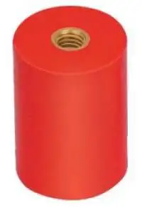 POWERMAT, CYLINDRICAL INSULATOR, HEIGHT: 60mm, M12, R: 50mm, DMC, RED, MS INSERT, CY 5060 M12