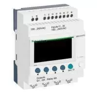 SCHNEIDER ELECTRIC, COMPACT SMART RELAY, ZELIO LOGIC, 12 I/Os, SUPPLY VOLTAGE 100-240V AC, 50/60 Hz, IP 40 FRONT PANEL, SR2B121FU