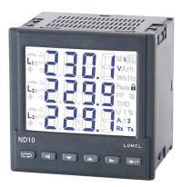 LUMEL LED Digital 3-Phase Power Network Analyzer LCD Display, 2 Relays, 1 Pulse Output without RS-485  ND10