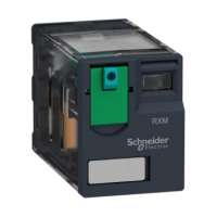 SCHNEIDER ELECTRIC, MINIATURE PLUG IN RELAY, 12A, CONTACTS 2 C/O, COIL VOLTAGE 24V DC, RXM2AB1BD