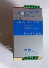 ZIEGLER, DC POWER SUPPLY, 1 PHASE, I/P: 115/230V AC, O/P: 24V DC, 7.5A, PS1 2408, FLEX17024A