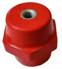 PEX, HEXAGONAL INSULATOR, 25H, M8, DMC, RED, MS INSERT, M8x25H, PROH-825