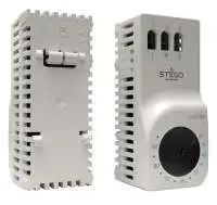 STEGO, MECHANICAL HYGROSTAT, MFR 012, 30 TO 95 PERCENT RH, CHANGE OVER CONTACT, DIN RAIL MOUNT, 250V AC, IP30, 01250.0-00