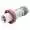 GEWISS, STRAIGHT PLUG, 63A, RED COLOR, 3P+N+E, IP DEGREE: IP66/IP67/IP68/IP69, RATED VOLTAGE: 346 - 415V, GW61053H