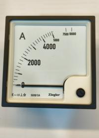 ZIEGLER, AMMETER, 5000/5A, x2, 96x96mm, 90DEG, CLASS 1.5, IP52, EQ96