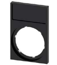 SIEMENS, LABEL HOLDER, 22MM, FRAME RECTANGULAR AT THE BOTTOM, BLACK, FOR LABELING PLATE 12.5 MM X 27 MM, 3SU1900-0AN10-0AA0