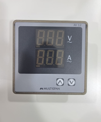 MULTISPAN, VOLT+AMP METER, 1 PHASE, 101x101mm, VOLTAGE I/P: 500V AC, CURRENT I/P: 1A/5A, CT SELECT RANGE: 5-2000A AC, AUXILIARY SUPPLY: 100-270V AC/DC, 50/60 Hz, AV-12-E3-00