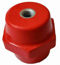 PEX, HEXAGONAL INSULATOR, 25H, M8, DMC, RED, MS INSERT, M8x25H, PROH-825