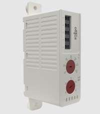STEGO, ELECTRONIC HYGROTHERM, ETF 012, DIN RAIL AND SCREW MOUNT, OPERATING VOLTAGE: 24-240V AC AND 24-60V DC, SETTING RANGE 1: 0-60 DegC, SETTING RANGE 2: 50-90 PERCENT RH, IP20, 01260.0-00